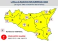Mappa della Sicilia con allerta gialla per temporali del 28 luglio 2026, suddivisa in zone A-I dalla Protezione Civile.