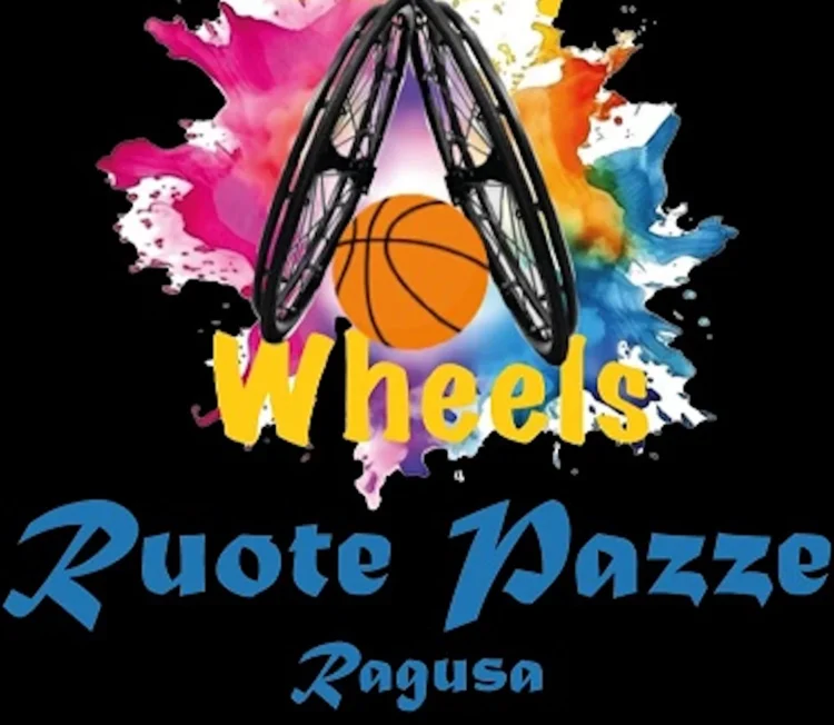 Logo della Crazy Wheels Ruote Pazze Ragusa, squadra di basket in carrozzina protagonista del quadrangolare in programma a Marina di Ragusa