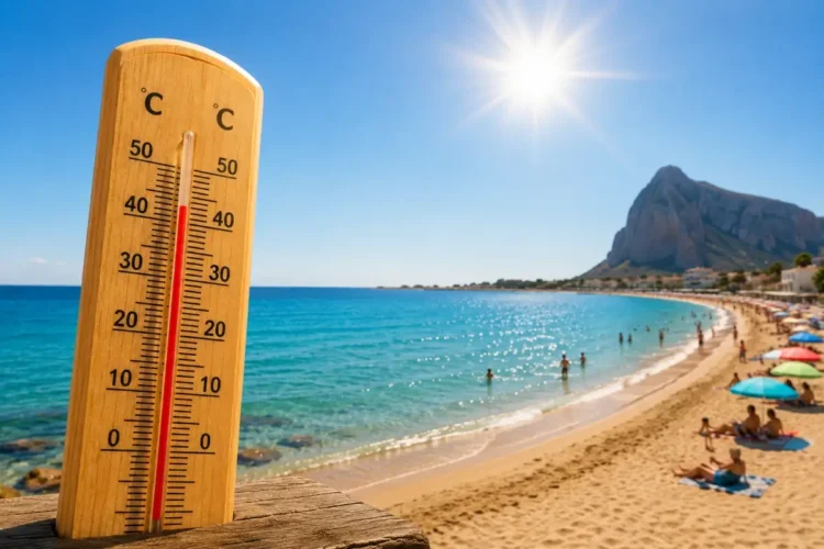 Caldo estremo in Sicilia: temperature fino a 43°C e pulviscolo sahariano