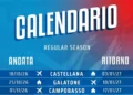Grafica del calendario della regular season dell'Avimec Modica nel campionato di Serie A3 2026/2027 con le prime giornate di andata e ritorno.