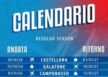 Grafica del calendario della regular season dell'Avimec Modica nel campionato di Serie A3 2026/2027 con le prime giornate di andata e ritorno.