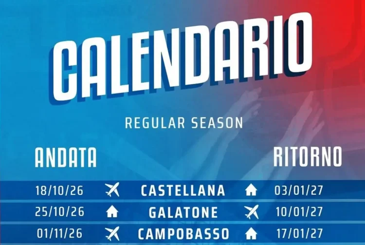 Grafica del calendario della regular season dell'Avimec Modica nel campionato di Serie A3 2026/2027 con le prime giornate di andata e ritorno.