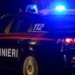 Auto dei carabinieri sul luogo delle indagini dopo la morte di un uomo al termine di una lite familiare a Sferracavallo, Palermo.