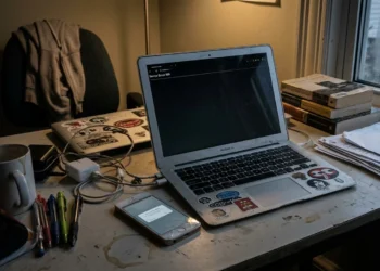 Computer e smartphone mostrano un errore di accesso durante il disservizio di Facebook.