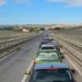 Traffico rallentato sul Ponte Guerrieri a Modica con auto in coda durante la viabilità a senso unico alternato.