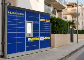 Locker per il ritiro pacchi installato in via Risorgimento a Modica