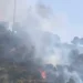 Fumo e fiamme sulla collina di Monserrato durante l'incendio che ha minacciato la città di Modica.