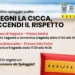 Locandina del Comune di Ragusa con posacenere da spiaggia rosso: distribuzione gratuita il 1, 2 e 9 agosto