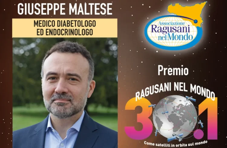 Il medico diabetologo ed endocrinologo Giuseppe Maltese, originario di Modica, tra i premiati della 31ª edizione del Premio Ragusani nel Mondo 2025