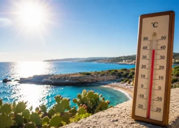 Termometro oltre i 40 gradi davanti al mare della costa ragusana durante l'allerta rossa per il caldo in Sicilia