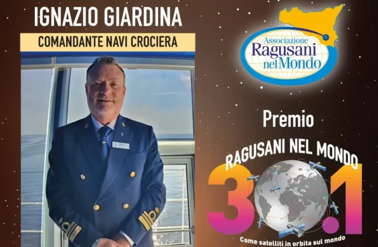 Ignazio Giardina, comandante di navi da crociera originario di Pozzallo, tra i premiati della 31ª edizione del Premio Ragusani nel Mondo
