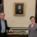 Stefano Certa e Angela Marchica durante la presentazione delle loro opere al Centro Nazionale di Studi Leopardiani di Recanati