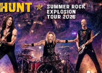 Locandina del Summer Rock Explosion Tour 2026 con Stef Burns, Will Hunt e Andrea Torresani protagonisti del concerto in programma a Gangi.