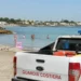 Mezzo della Guardia Costiera sulla spiaggia di Fontane Bianche durante le operazioni di assistenza sul litorale siracusano