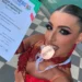 Maria Assunta Tummino mostra la medaglia di bronzo e il diploma conquistati ai Campionati Italiani di danza sportiva FIDESM a Rimini.