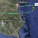 Tracciato radar del volo Neos NO7979 da Comiso a Catania su mappa satellitare della Sicilia orientale