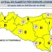 Mappa della Sicilia con allerta gialla per rovesci o temporali il 6 agosto 2026