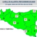 Carta delle allerte meteo della Protezione Civile siciliana per il 9 agosto 2026: livello verde su tutta l'isola con simboli di rovesci e temporali nelle zone interne