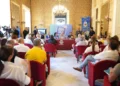 Conferenza stampa delle Finali Scudetto di beach soccer nella Sala degli Specchi di Palazzo Iacono a Vittoria