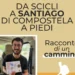 Antonio Giannone mostra la credenziale del pellegrino timbrata, seduto a bordo di un furgone