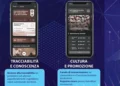 Interfaccia dell'app TrustYourFood con il Passaporto Digitale del Cioccolato di Modica IGP su due smartphone