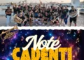 I musicisti della Civica Filarmonica di Modica in posa con i propri strumenti sul lungomare, al tramonto