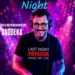 Locandina della serata danzante con un dj in cuffie e maglietta nera, sfondo viola con luci e la scritta Suddeka.
