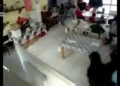 Fotogramma pixelato da ripresa di sorveglianza del NAS all'interno di un centro diurno per disabili sotto indagine