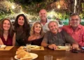 Marina Di Guardo a cena con la famiglia Massari ed Enrico Russino al ristorante Gli Aromi di Scicli