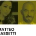 Locandina in bicromia gialla con i ritratti di Viviana Sammito e Matteo Bassetti per l'incontro «Cogitare» a Sampieri