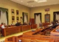 Sala del Consiglio Comunale di Modica durante una seduta