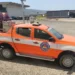 Pick-up Mitsubishi L200 arancione della Protezione Civile Regione Siciliana con modulo antincendio e bobine tubo sul cassone