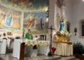 Reliquia del braccio di San Giovanni Battista durante la celebrazione nella chiesa di Marina di Ragusa