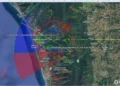 Mappa dell’area di ricerca dell’ultraleggero scomparso tra Fuscaldo, San Pietro di Fuscaldo e Scarcelli