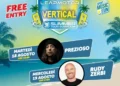 Locandina del Vertical Summer Tour 2026 con i volti di Prezioso e Rudy Zerbi e gli orari delle due serate.