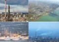 Quattro impianti di raffinazione del petrolio in Sicilia, tra ciminiere e complessi industriali sulla costa