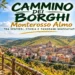 Escursionista con zaino guarda dall'alto il borgo di Monterosso Almo. Immagine generata con intelligenza artificiale