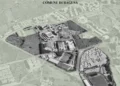 Planimetria aerea del quartiere Selvaggio a Ragusa, individuato per la Cittadella dello Sport