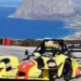 Auto da gara sulla cronoscalata Monte Erice, con il mare e la costa siciliana sullo sfondo