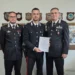 Militare premiato con un encomio alla caserma dei Carabinieri di Comiso, con due colleghi