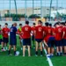 Frigintini Calcio Modica, squadra e staff riuniti sul campo durante la preparazione