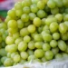 Grappoli di uva da tavola bianca con acini verdi