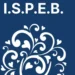 Logo dell'Ispeb con la scritta I.S.P.E.B. su sfondo blu e decorazione floreale bianca con cuori