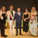 Il sindaco di Monterosso Almo con fascia tricolore, artisti e autorità premiati alla mostra d'arte