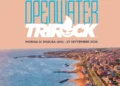 Locandina Openwater Trirock con la data del 27 settembre 2026 e vista aerea del lungomare e del porto di Marina di Ragusa