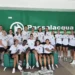 Giocatrici e staff della Passalacqua Ragusa in posa nella sede societaria.