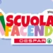 Il logo della campagna Scuolafacendo Despar 2026-2027, con matite, quaderno e tablet decorativi