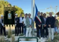 Alzabandiera Spiga Verde a Ragusa: sindaco con fascia tricolore e gonfalone della città