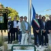 Alzabandiera Spiga Verde a Ragusa: sindaco con fascia tricolore e gonfalone della città