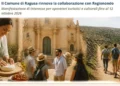 Turismo esperienziale a Ragusa: guida con turisti davanti a una chiesa barocca e cooking class. Immagine generata con intelligenza artificiale